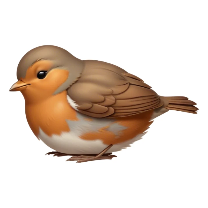 Meme-Worthy Cute Sleeping Robin Portrait Emoji, Head resting peacefully with a contented smile, showcasing a delicate, softly feathered body and eyes gently closed in serene slumber, Simplified yet adorably endearing features, highly detailed, glowing with a soft, drowsy light, high shine, relaxed and utterly lovable, stylized with an air of playful laziness, soft glowing outline, capturing the essence of a sleeping robin that feels destined to become the next viral icon of adorable rest! sticker