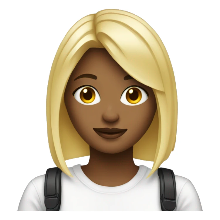 blonde girl dj sticker