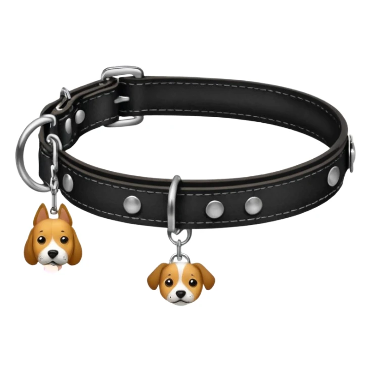 Leash – black collar with leash hanging sticker