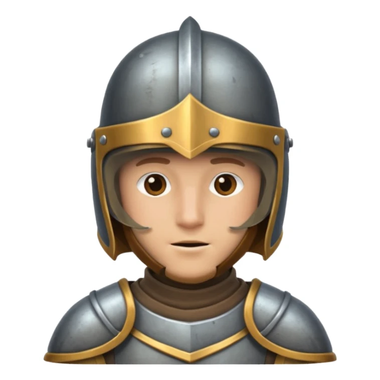 Miğfer giymiş şövalye göz kısmı kapalı olan miğfer sticker