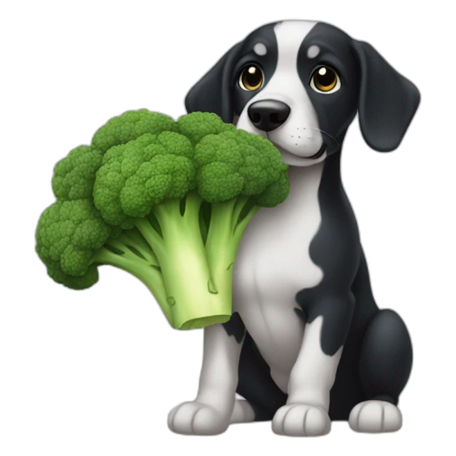 brocoli with a gpt dog sticker