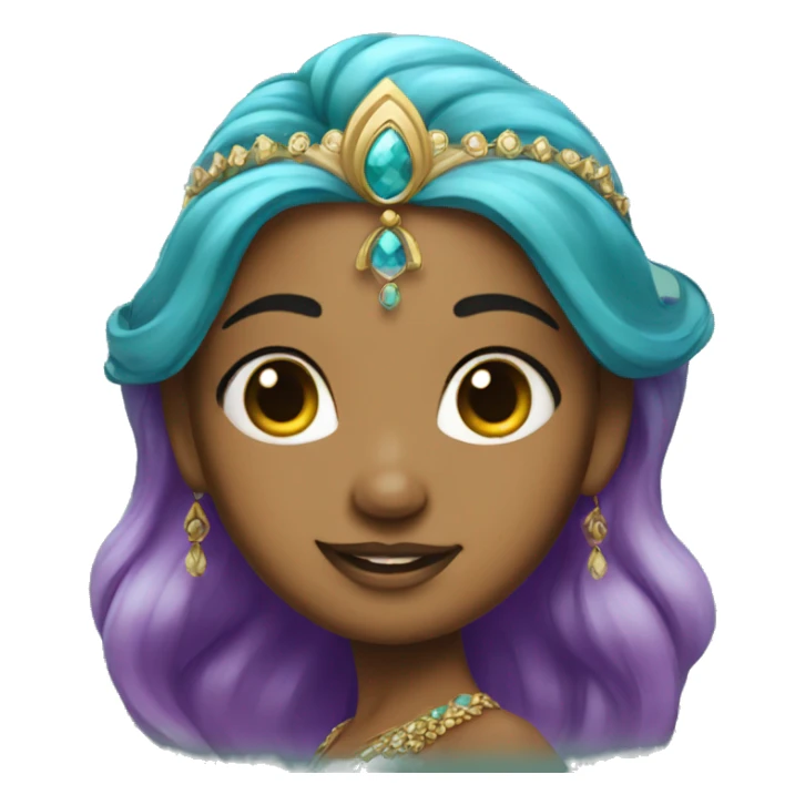 Indian princess mermaid sticker
