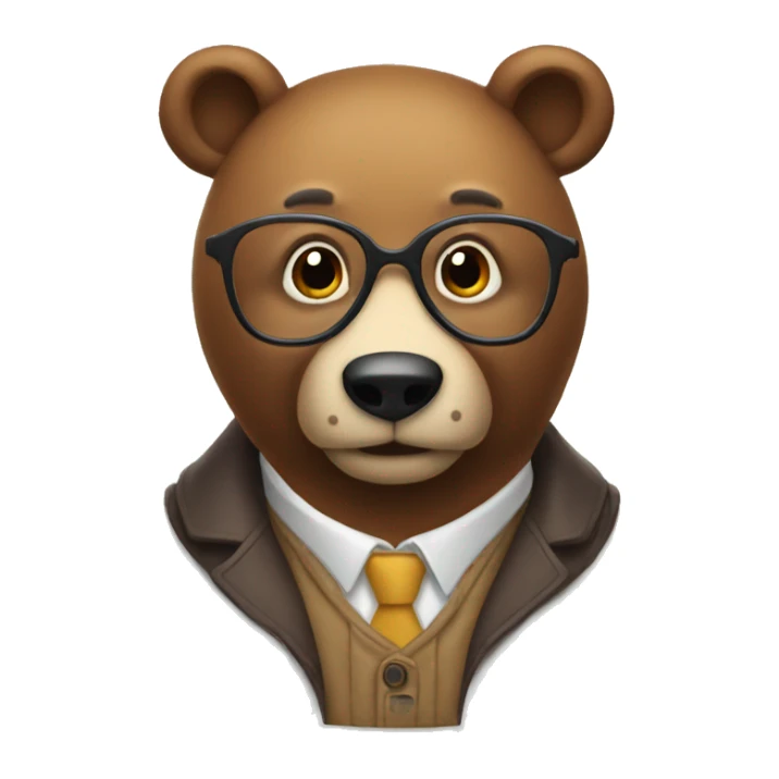 very smart bear sticker