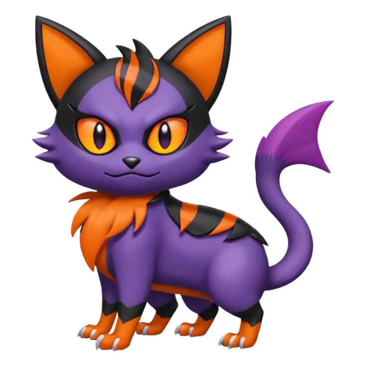 Noibat-Litten-Torracat-fusion-Fakemon-Pokémon-creature  sticker