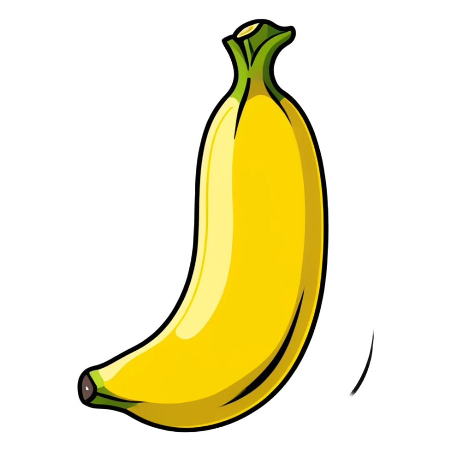peeled banana with yellow flesh exposed sticker
