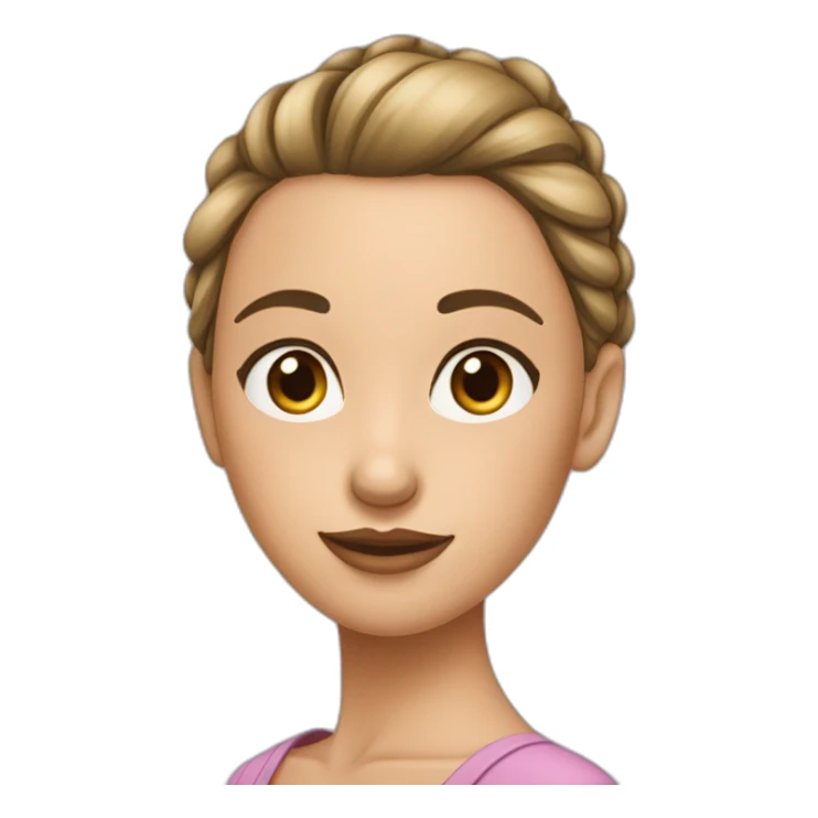 Fille qui a un chignon qui a les yeux un peu fermer sticker