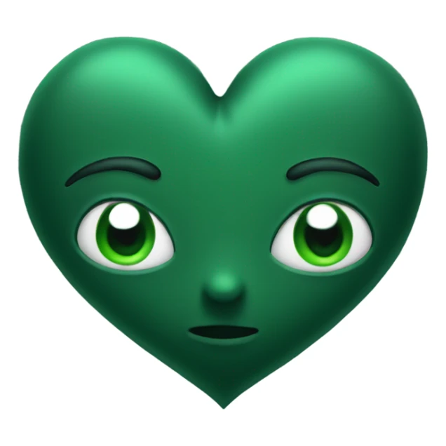 dark green heart emoji sticker