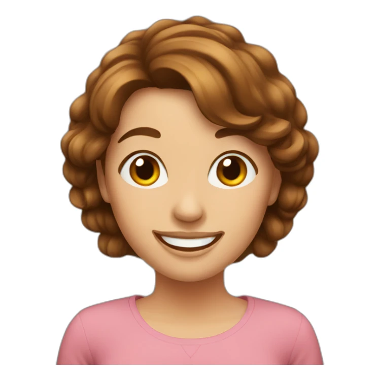 happy-women-with-brown-hair sticker