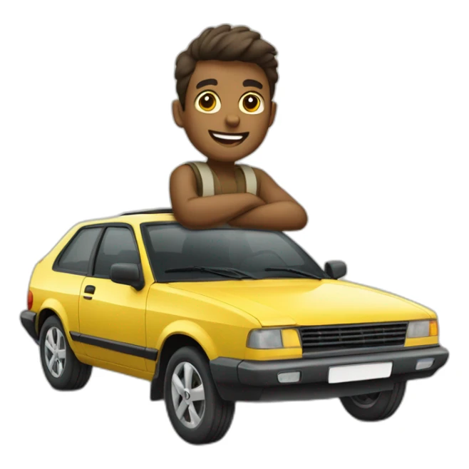 Homme sur une voiture sticker