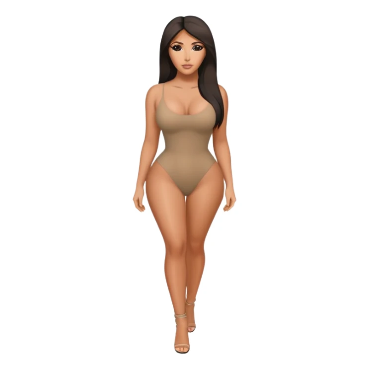 ultra realistic kim kardashian full body sticker