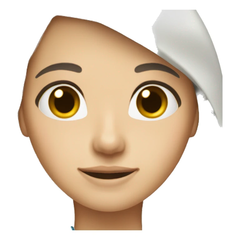 Nurse, long brown hair, brown eyes white skin sticker
