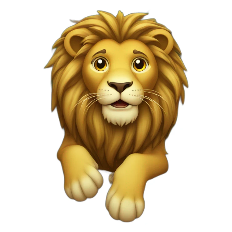 Lion sur pierre pierre sur arbre sticker