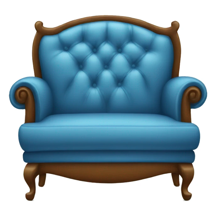 blue couch chair sticker