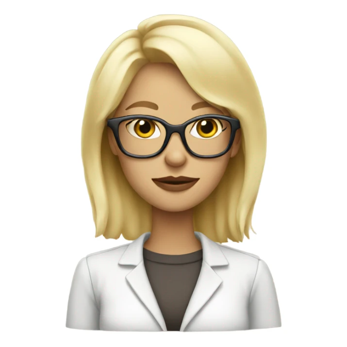 blonde wearing glasses smoking sticker