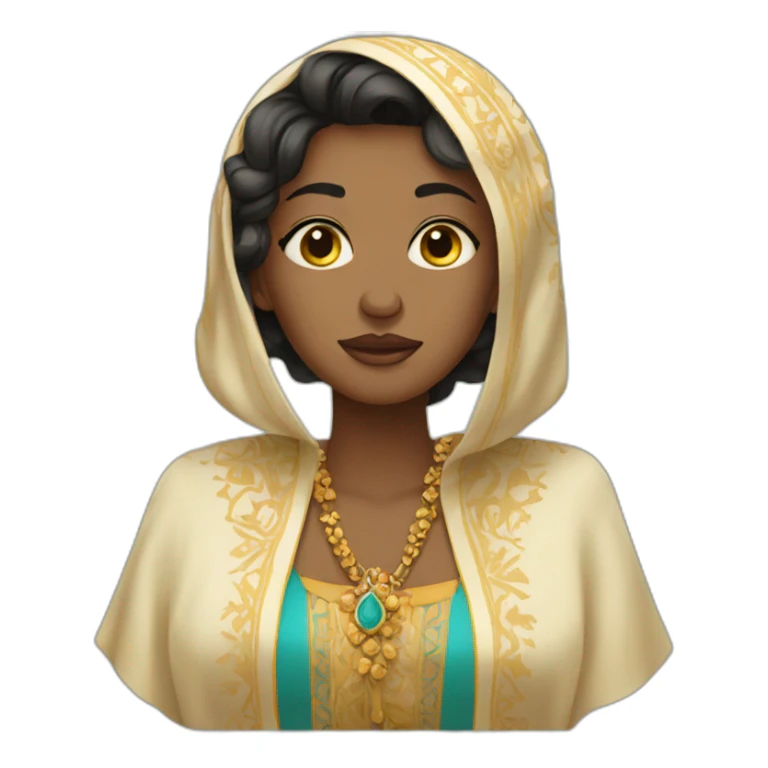 A woman wearing the morrocan kaftan crying sticker