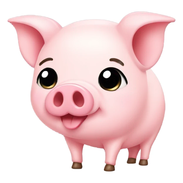 Kawaii style pig  sticker