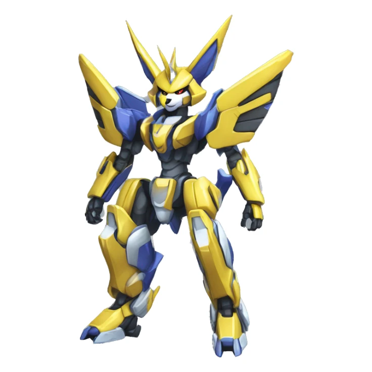 Renamon-Zeraora-Metabee-Medabot-Mecha full body sticker