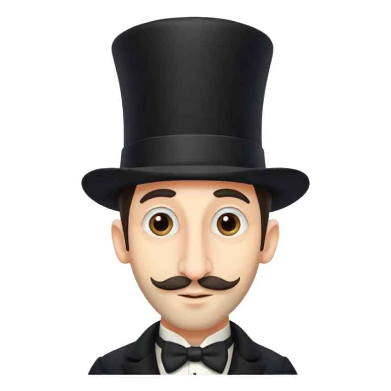 Jewish man with long nose and a top hat sticker