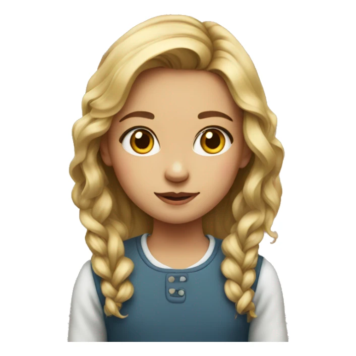 portrait of a young girl  sticker