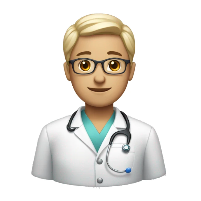 AI doctor that is gender neutral and friendly  sticker