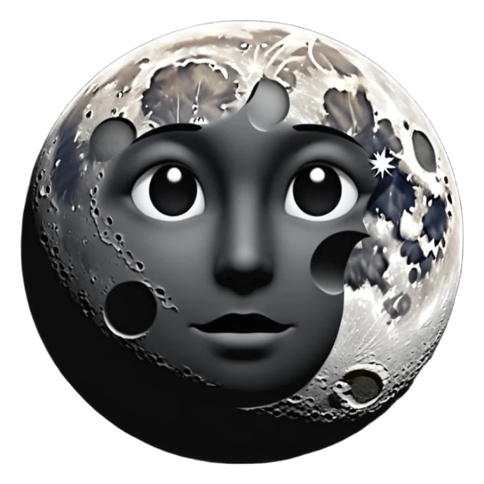 phases of the moon: new moon sticker