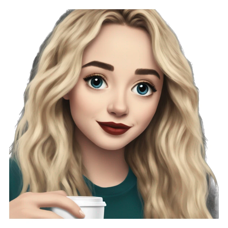 Sabrina Carpenter drinks coffee sticker