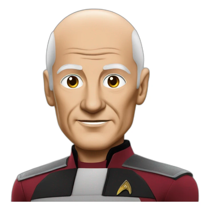 Sexy captain Picard from Star Trek sticker