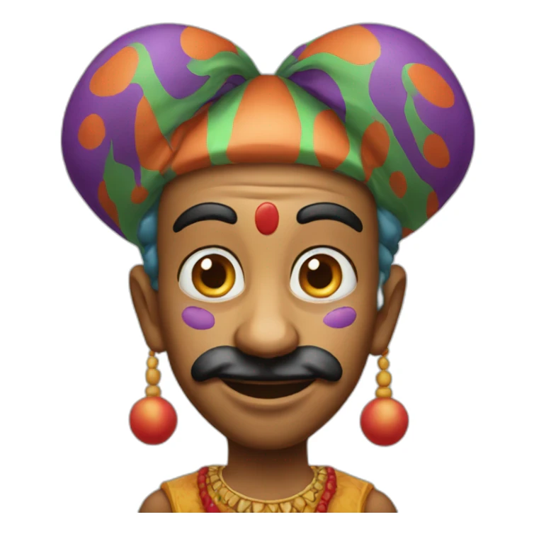 Indian-clown sticker