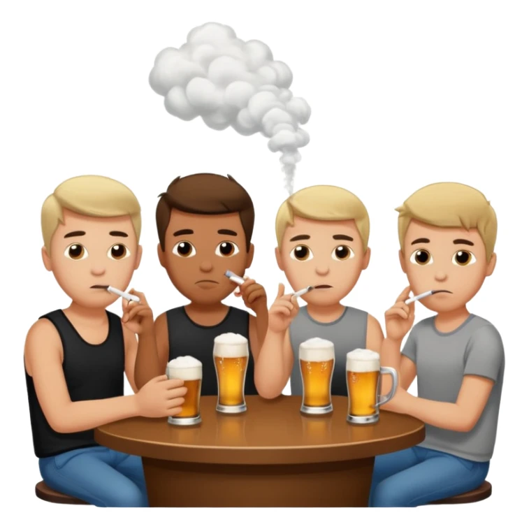 Drinking 100 beers and cigarettes with the Caucasian boys with serious faces at a dive bar sticker