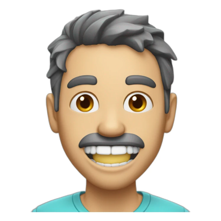 una persona con una mandibula muy definida haciendo mewing sticker