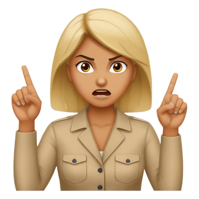 Letters saying “Don’t PMO” With an angry lady standing behind the letters with her fingers up  sticker