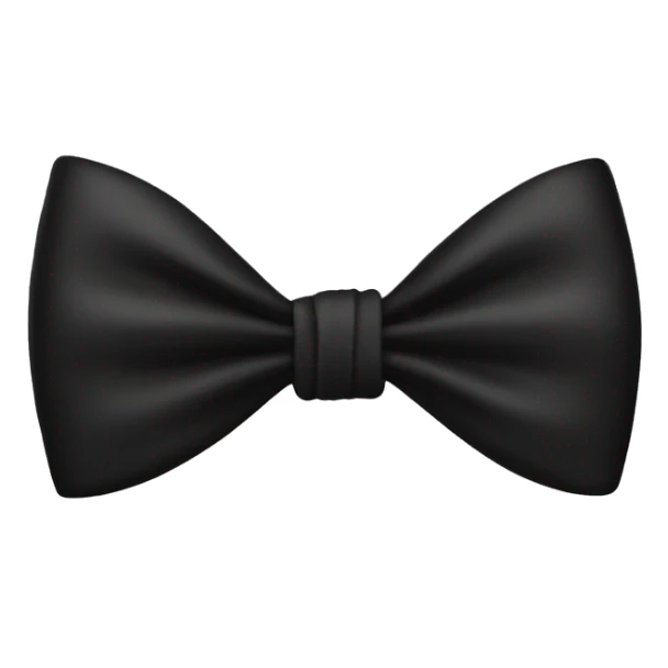 Black bow sticker