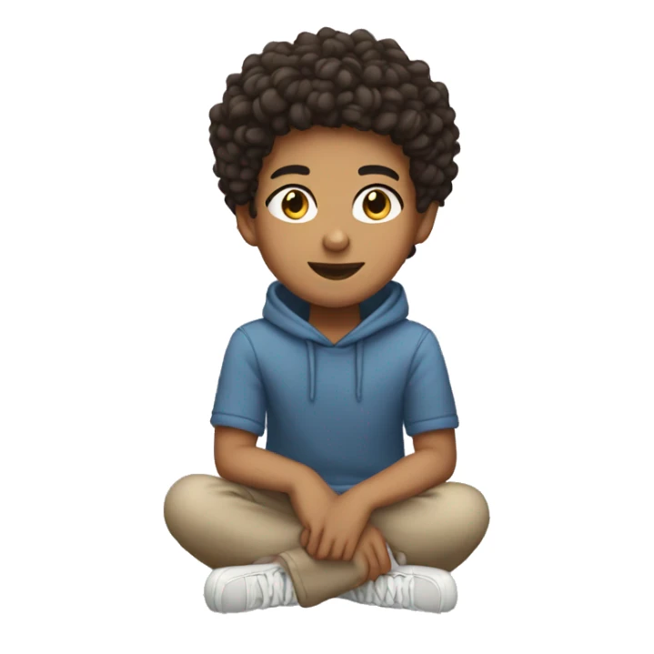 lightskin teen sitting down  sticker