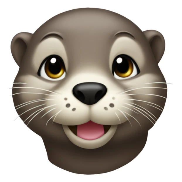 otter kissy face sticker