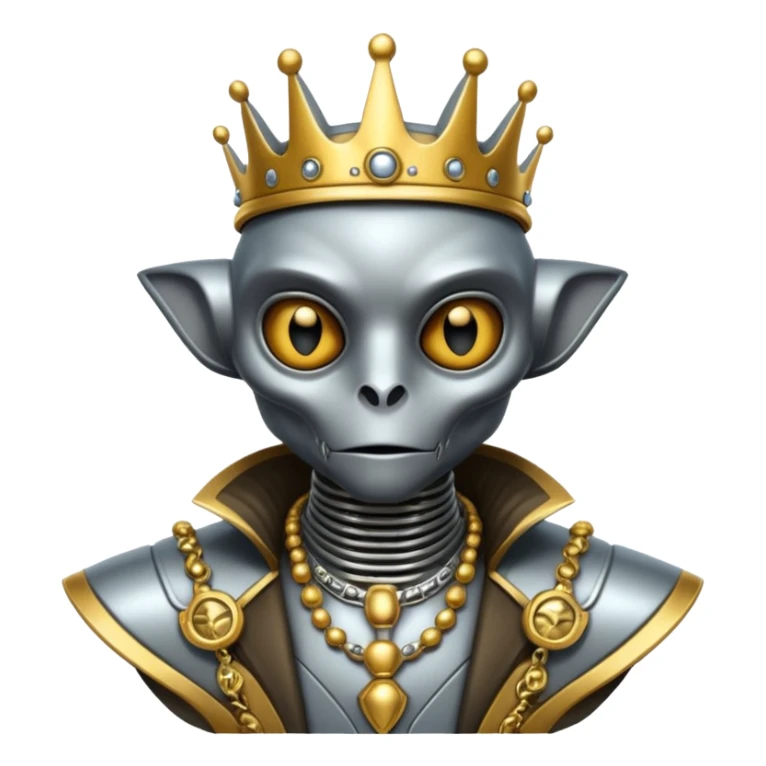 alien king robot mix with ancient animals gangster sticker