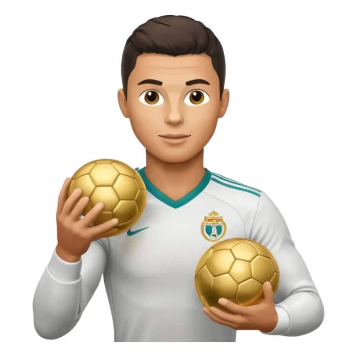 Cristiano Ronaldo con el Balón de Oro sticker