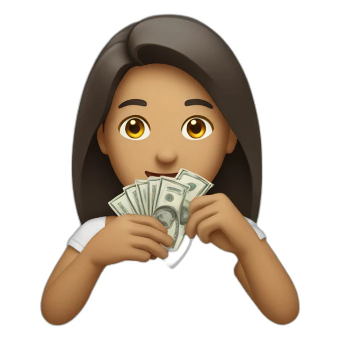 person giving away money sticker