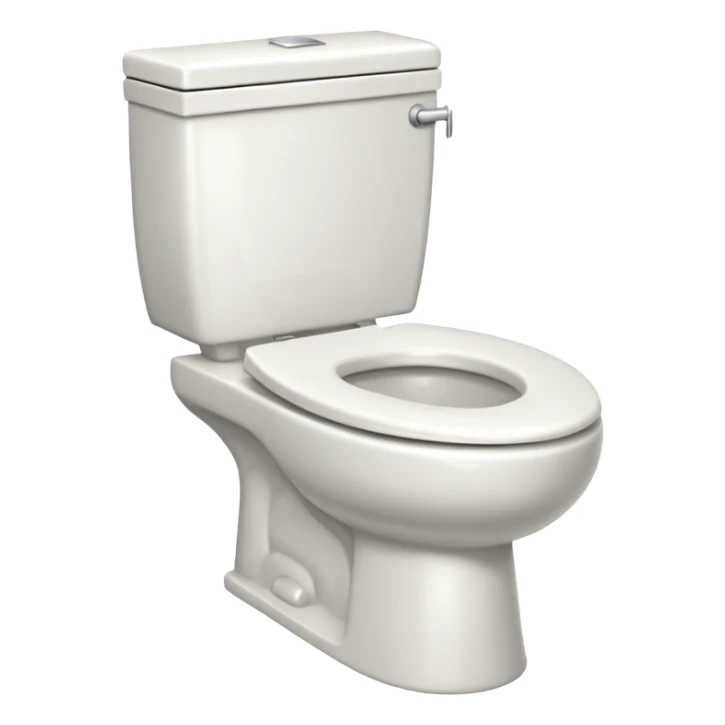 toilet with a door sticker