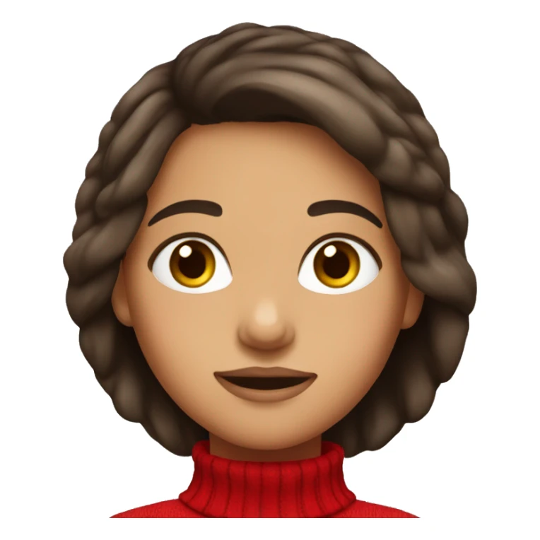   Brunette girl in red sweater sticker