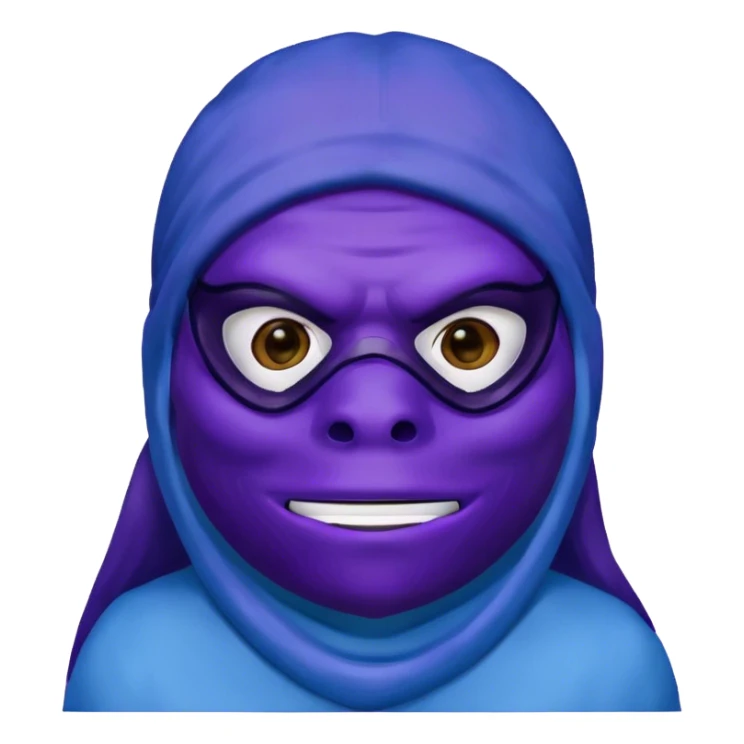 Grimace in a Covid mask sticker
