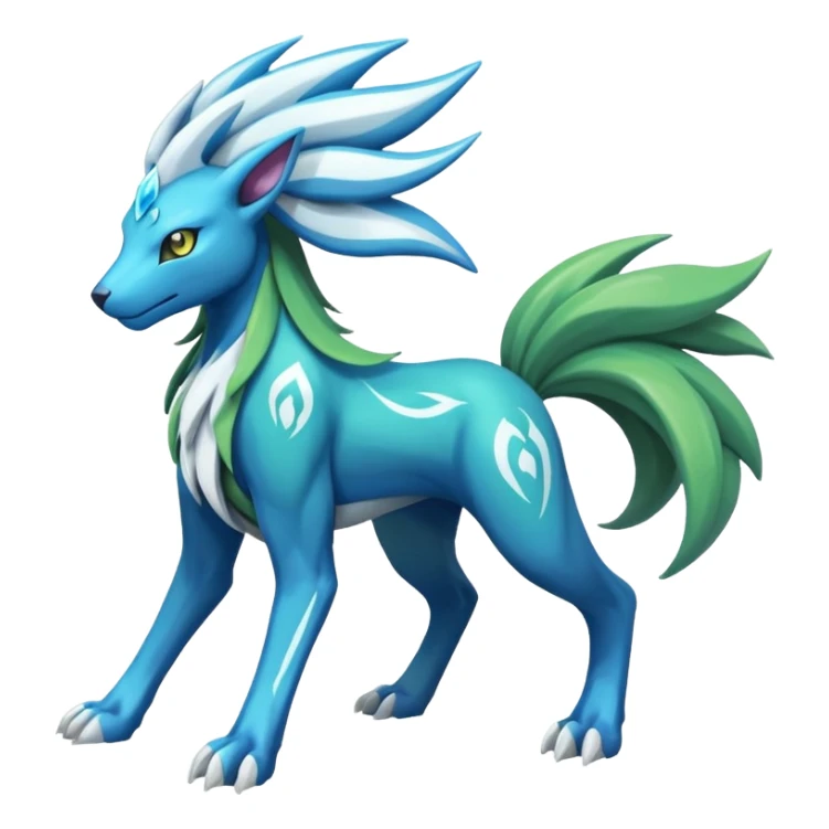 Manectric-Suicune-Zygarde-fusion-hybrid-creature  sticker