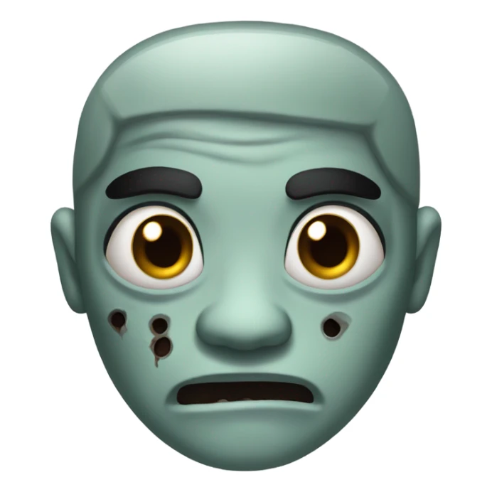 zumbi black hair and black ees sticker