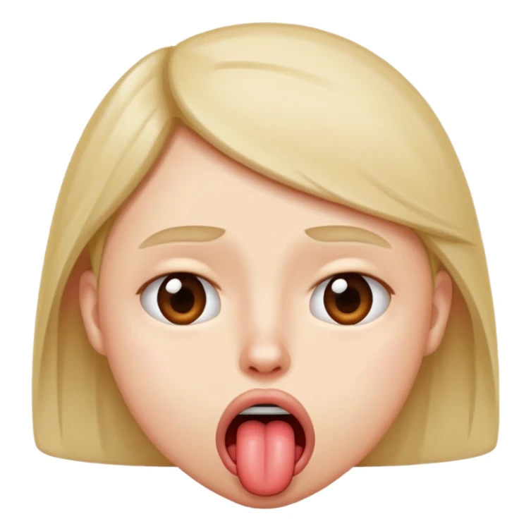 Upset, sticking tongue out at someone sticker