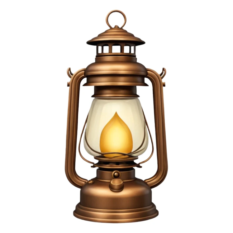 Isolated, rendering, hyperrealistic, vintage style Lantern, still life, 4k sticker