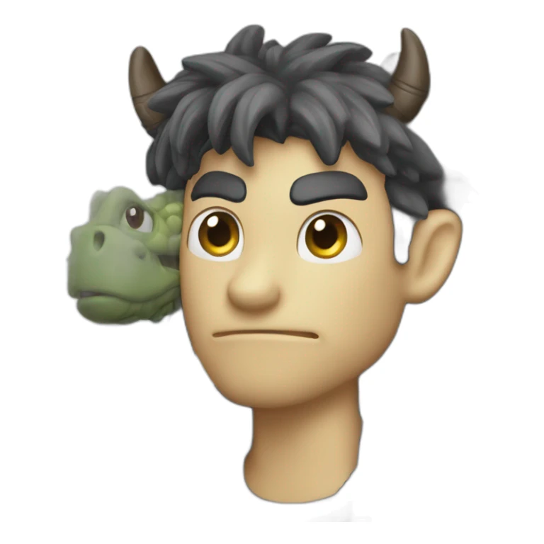 fermier noir qui chevauche un dragon sticker