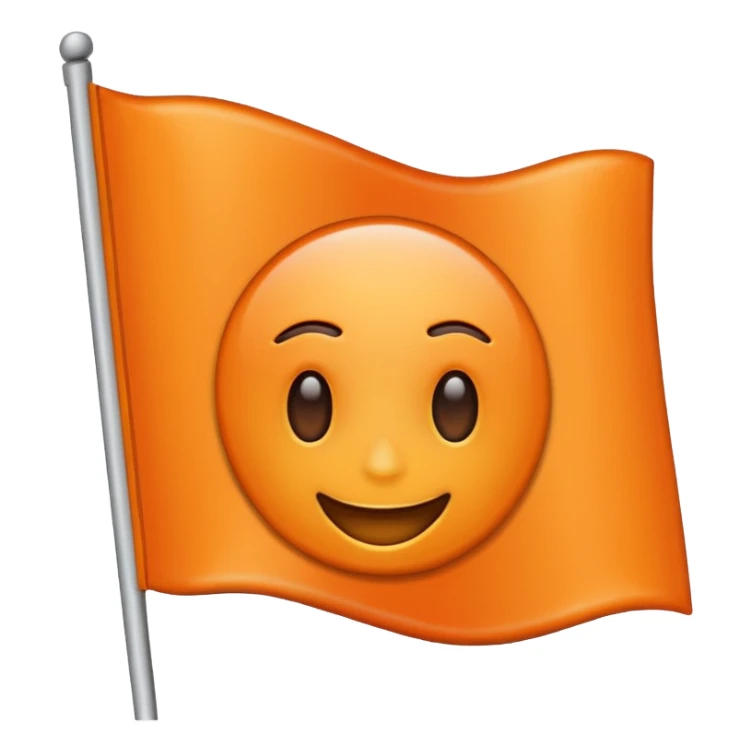 I want a flag emoji 🚩🚩 like this but flag should be orange sticker