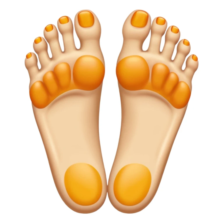 foot soles with 5 spreaded toes sticker