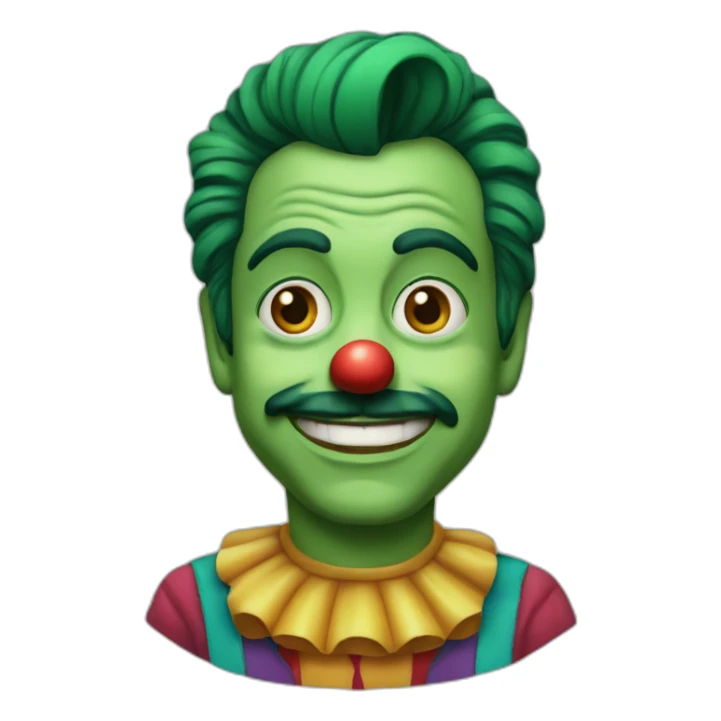 Eugenio Derbez clown green hair sticker