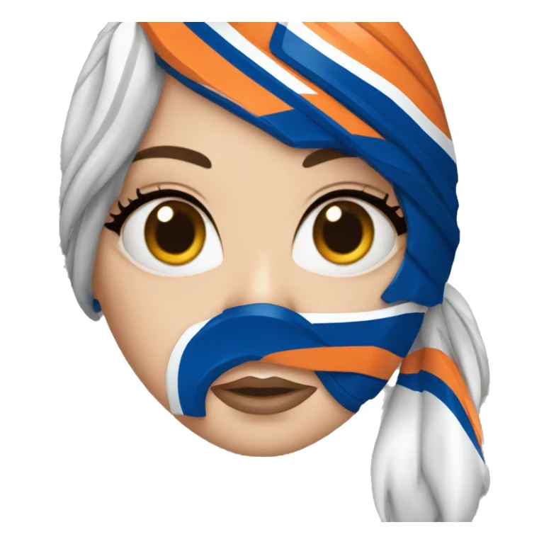 Edmonton oilers nhl blue eyes female fan sticker