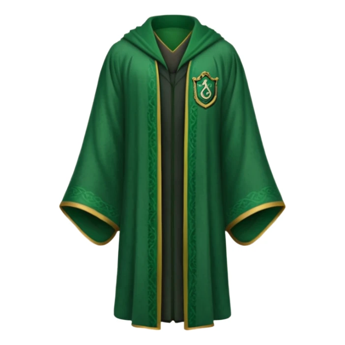 Hogwarts robe in slytherin farbe sticker